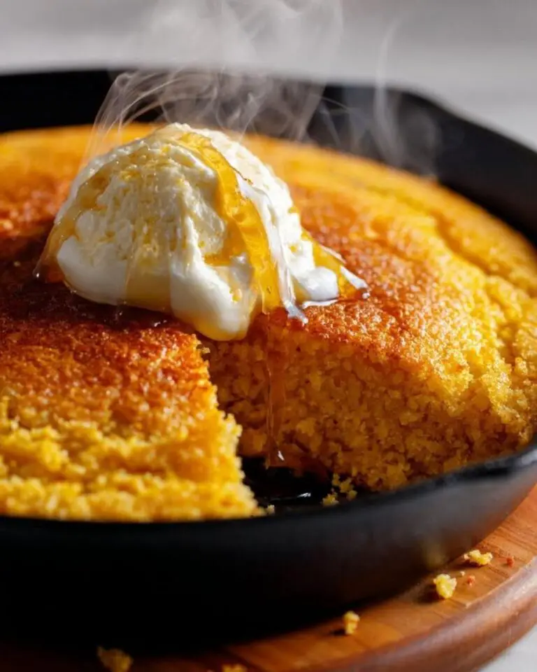 Perfect Skillet Cornbread with Honey Butter
