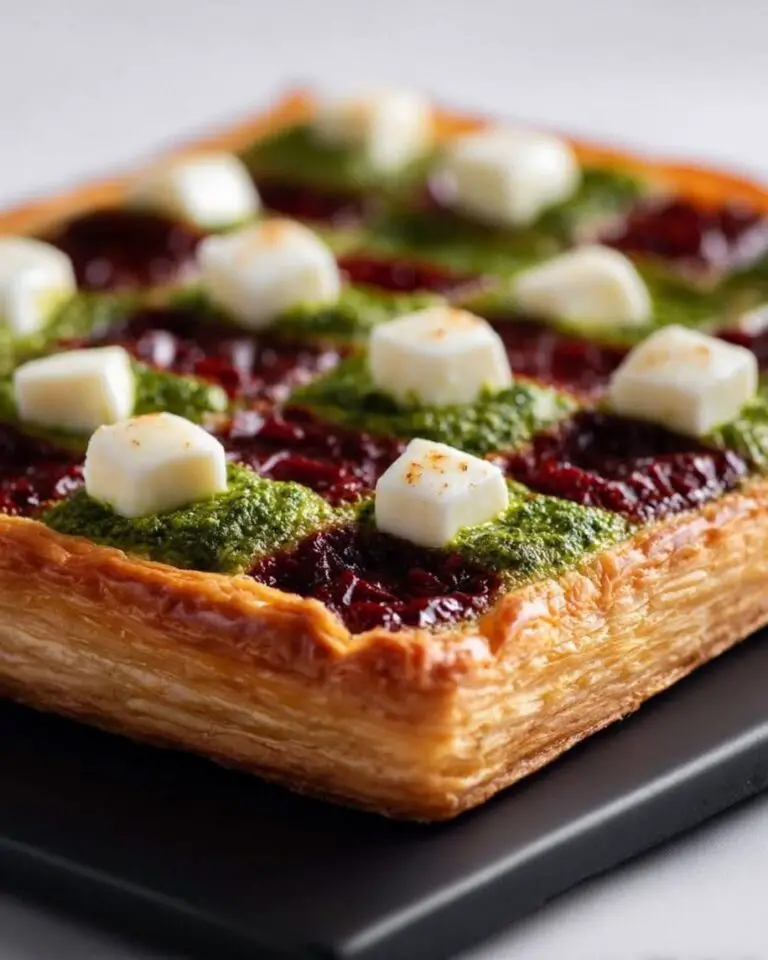 Crunchy Checkerboard Puff Pastry Tart