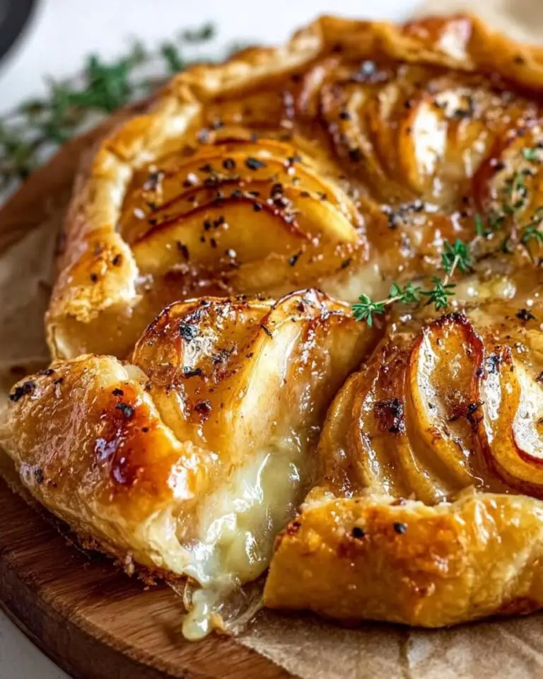 Cheesy Golden Baked Brie with Caramelized Apples