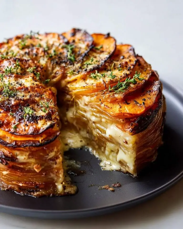 Easy Cheesy Sweet Potato Gratin Wreath
