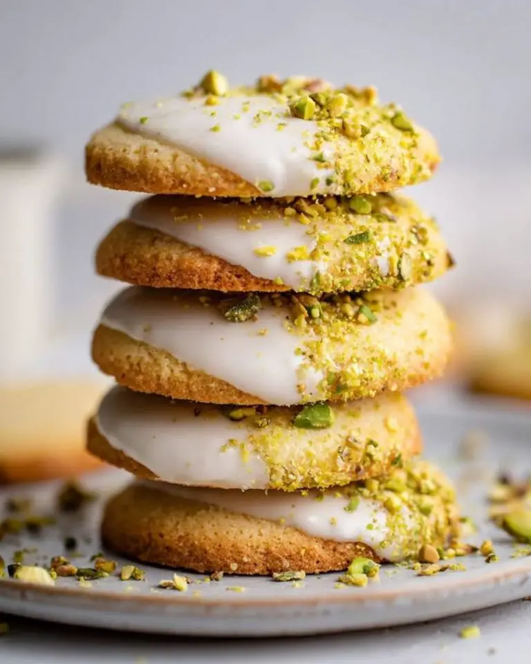 Bite-Sized Crunchy Pistachio Lemon Butter Shortbreads