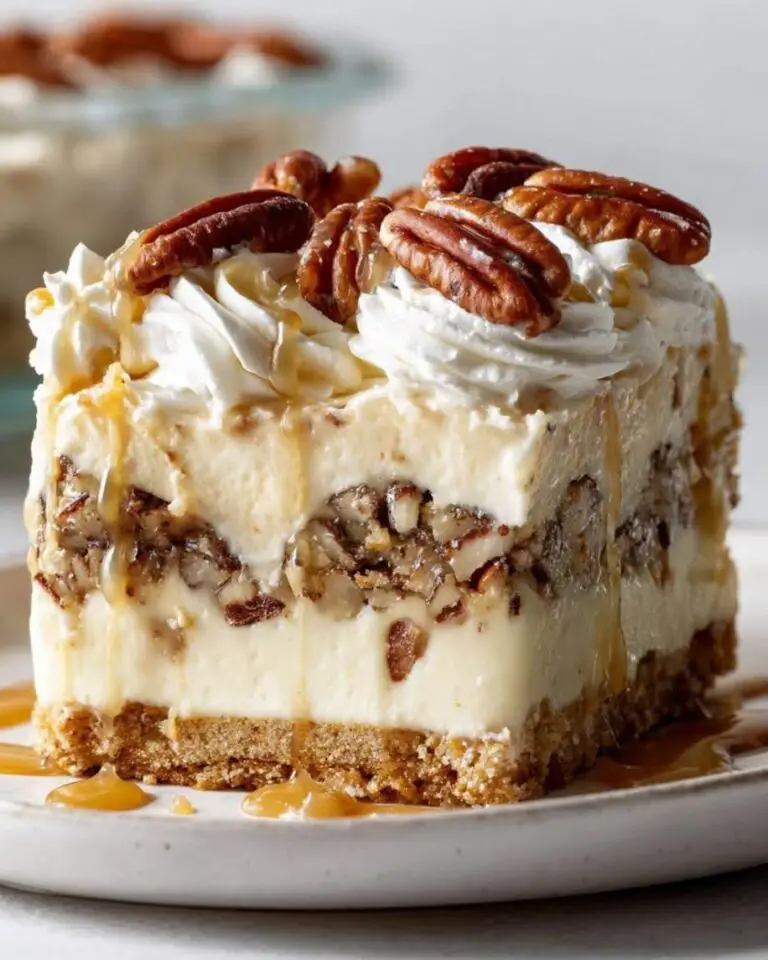 Crunchy No-Bake Pecan Pie Lasagna