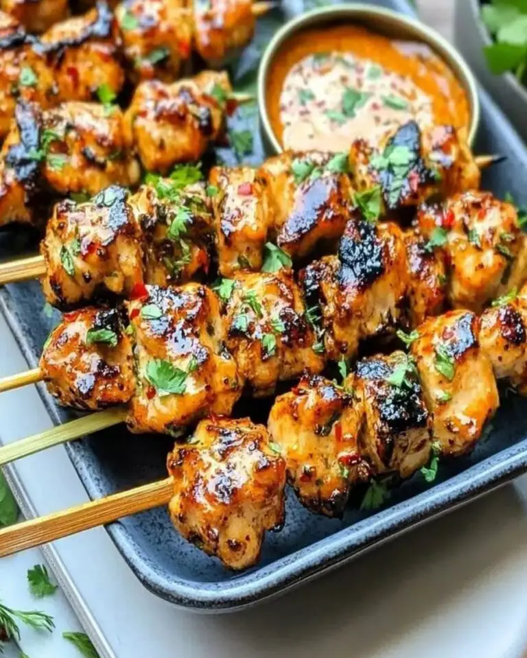 Easy Spicy Bang Bang Chicken Skewers