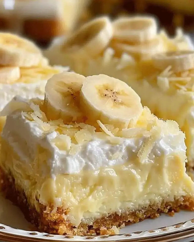 Creamy Banana Pudding Cheesecake Bars Recipe