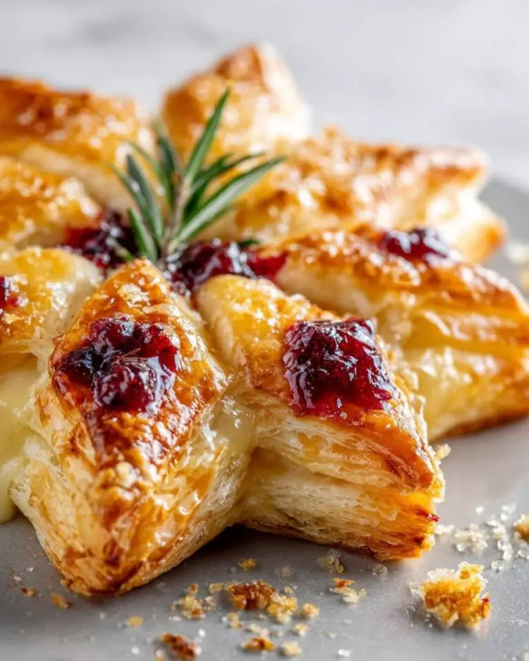 Easy Cranberry Brie Snowflake Puff Recipe