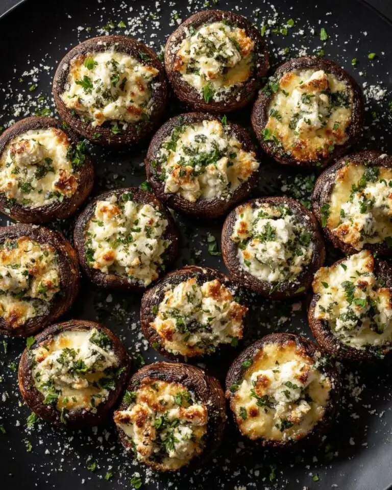 Easy Holiday Stuffed Mushroom Wreath