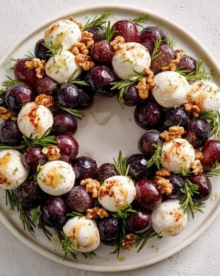 Burrata and Roasted Grape Holiday Wreath Recipe