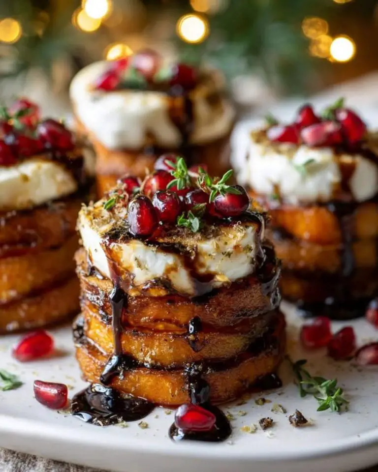 Sweet Potato Burrata Christmas Stacks Recipe