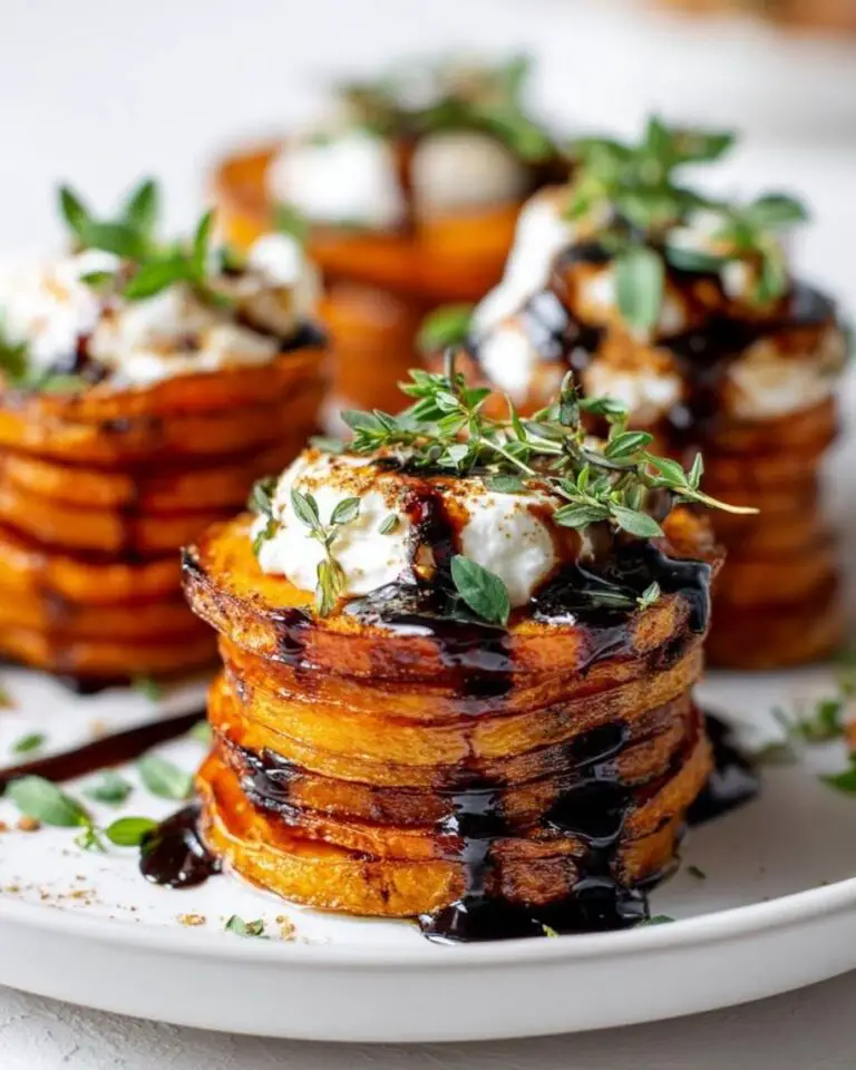 Easy Mini Sweet Potato Stacks with Burrata