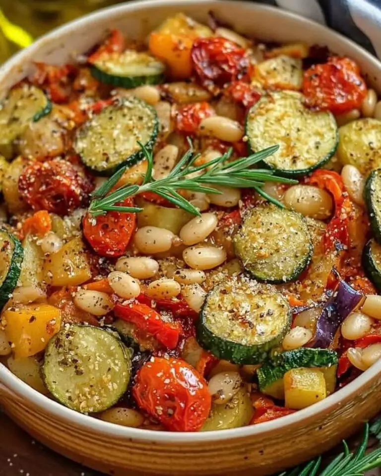 Simple Roasted Vegetable Bake with Beans
