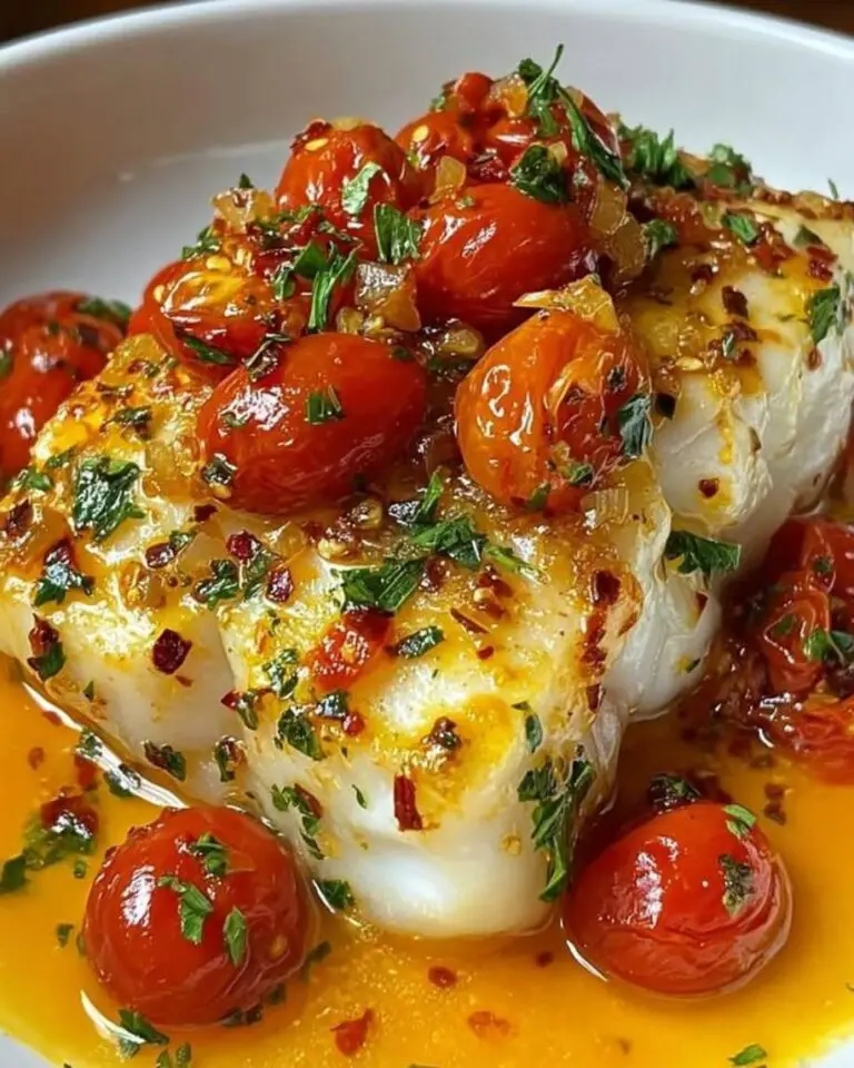 Easy Cod in Lemon Butter Tomato Sauce
