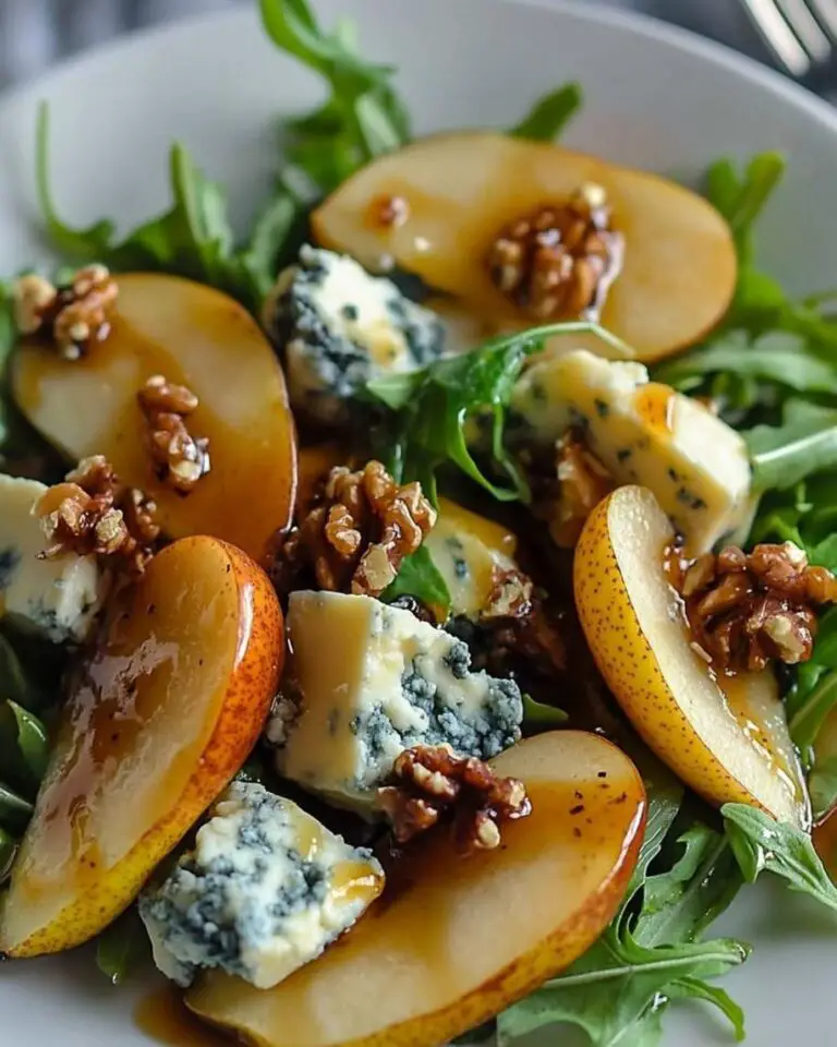 Easy Caramelized Pear and Blue Cheese Salad