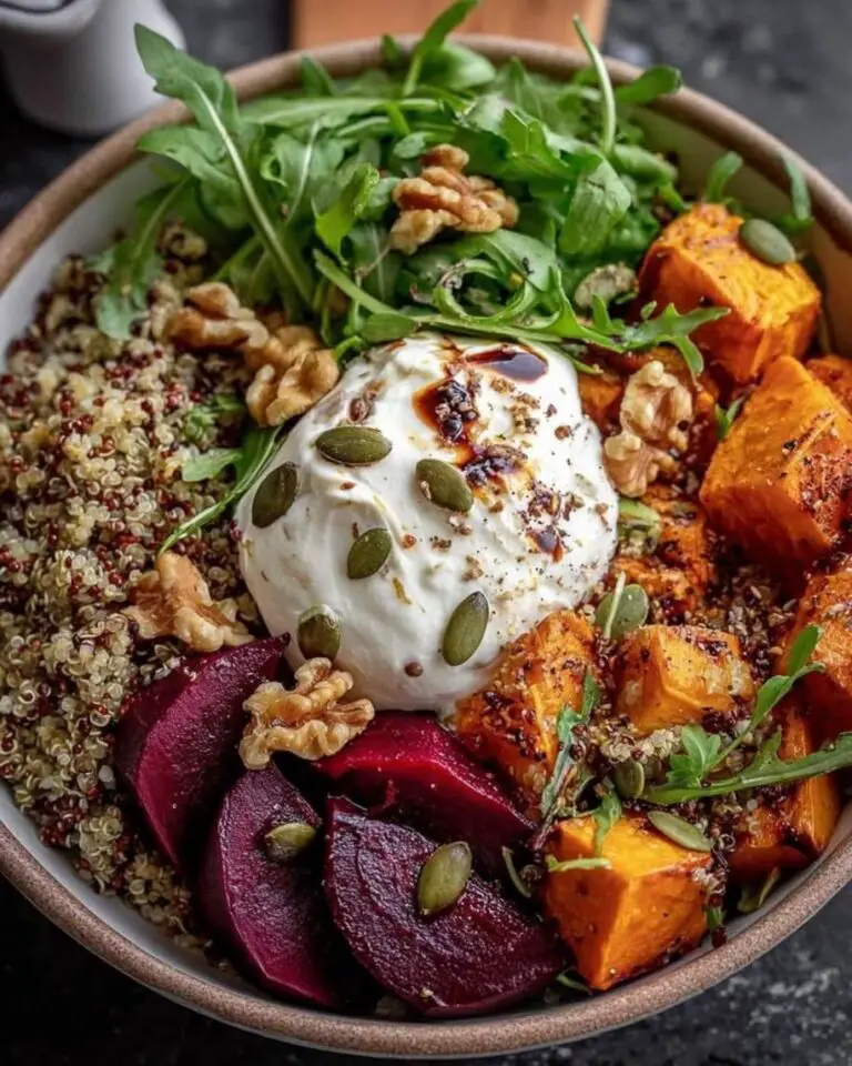 Nutritious Sweet Potato Beet Burrata Bowl