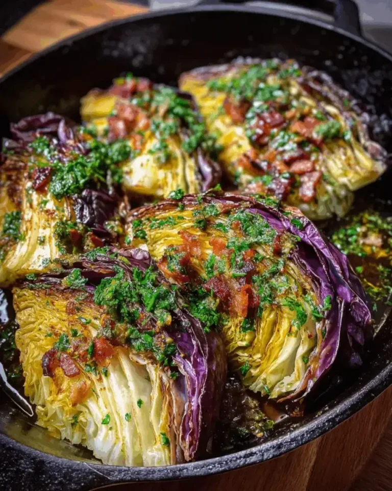 Braised Cabbage with Bacon, Garlic, and Zesty Herb Gremolata