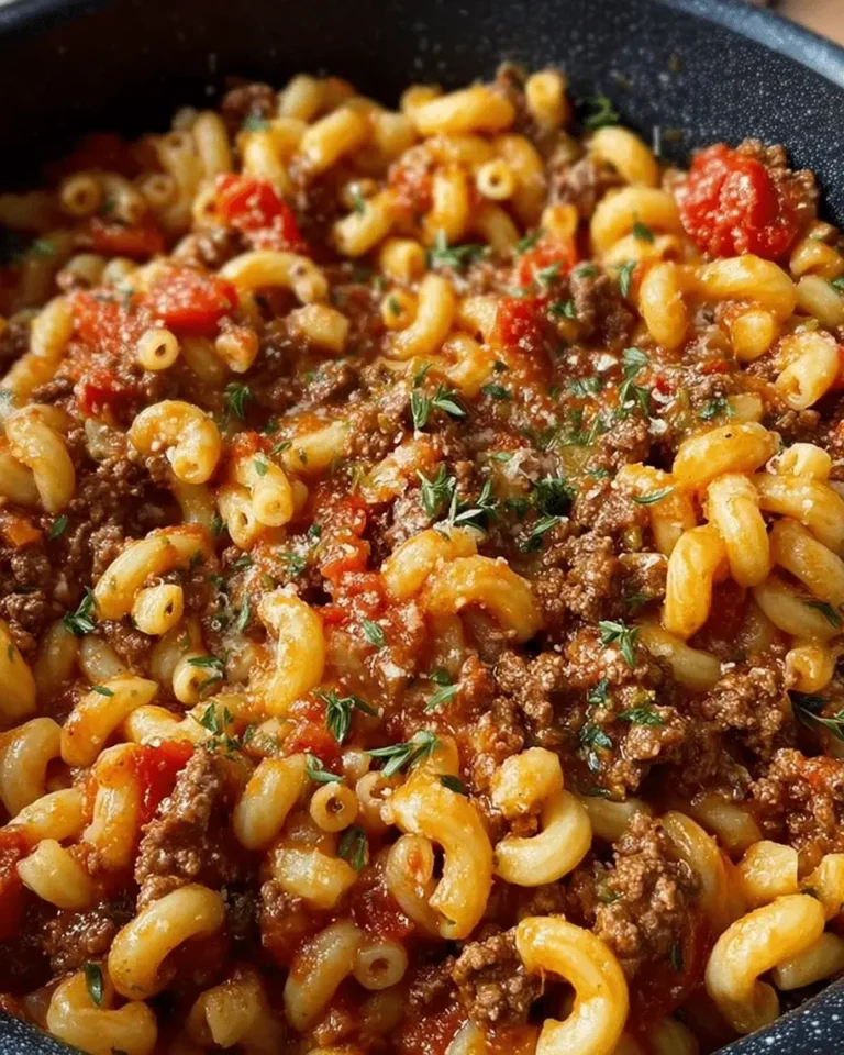 One-Pot Tomato Beef Macaroni Skillet — A Comfort Food Classic Made Easy
