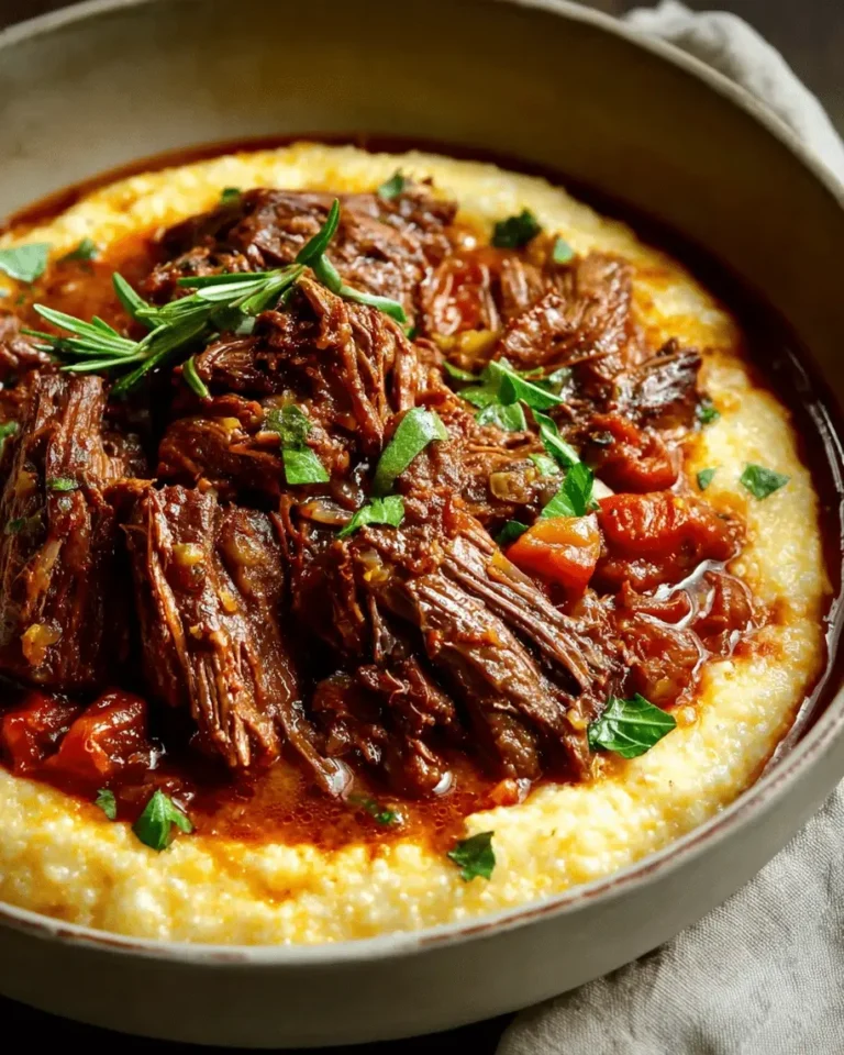 🥩 Easy Oven-Braised Beef Roast with Creamy Polenta