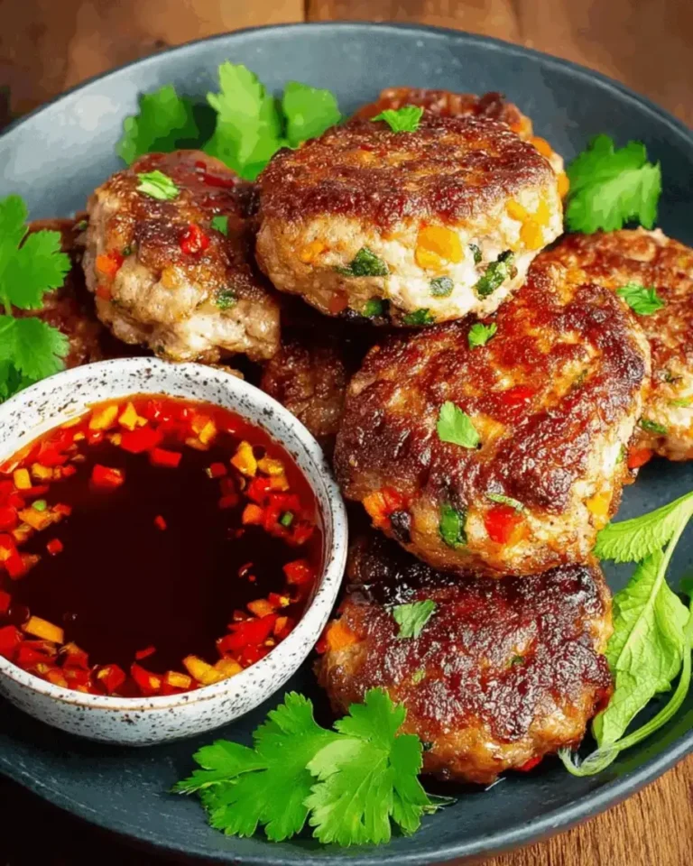 Thai-Inspired Chicken Rissoles with Sweet Chili Glaze