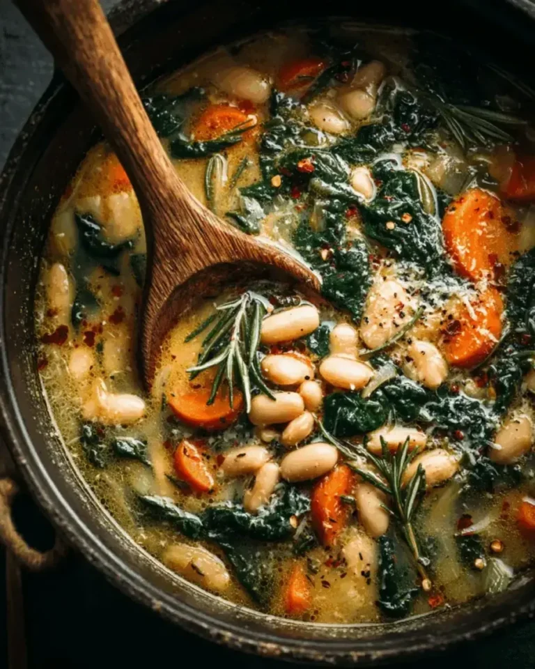 Creamy White Bean Spinach Soup with Lemon