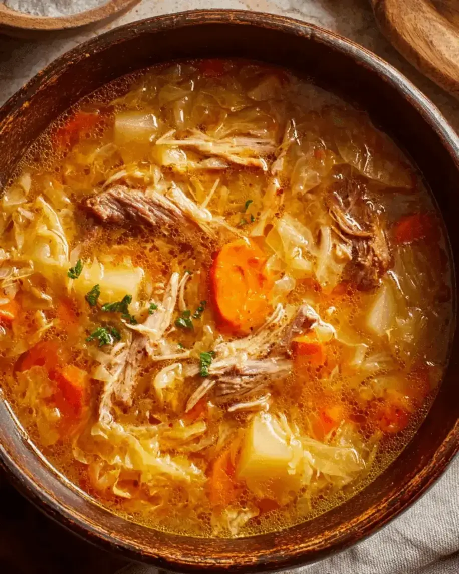 Hearty Sauerkraut and Rib Soup A Comforting Bowl of Tradition