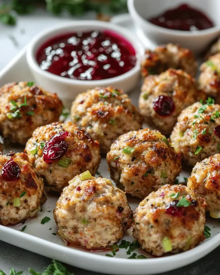 Turkey Cranberry Stuffing Meatballs A Flavorful Holiday Appetizer Everyone Will Love
