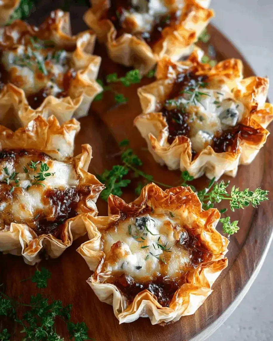 Caramelized Onion and Cheese Phyllo Bites A Crowd Pleasing Appetizer Youll Crave Again and Again