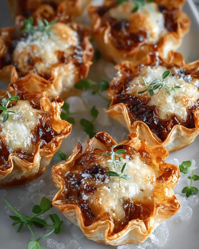 Caramelized Onion and Cheese Phyllo Bites A Crowd Pleasing Appetizer Youll Crave Again and Again