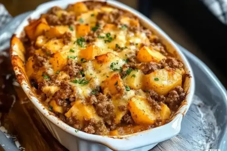 Delicious Cheesy Hobo Casserole Ground Beef Recipe