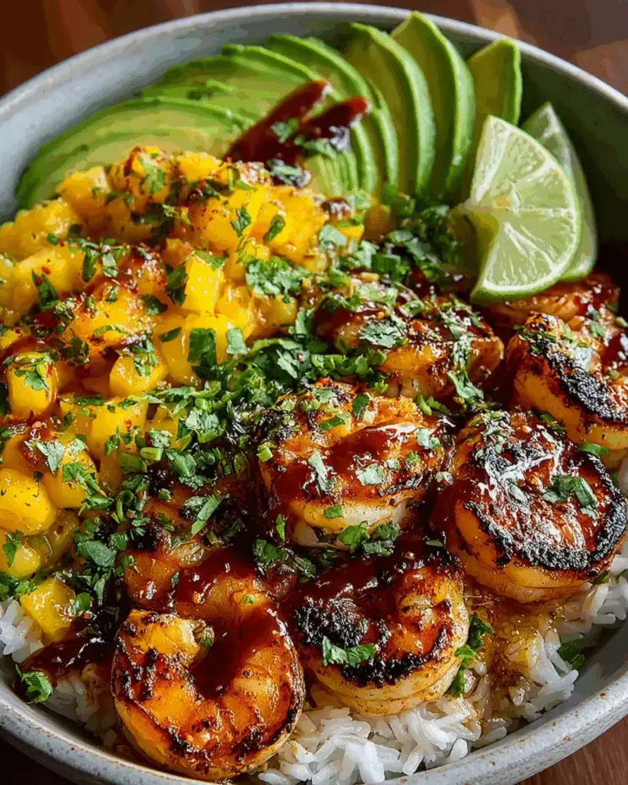 Grilled Shrimp Bowls with Mango Salsa Lime Chili Drizzle A Flavor Explosion You Can Make at Home