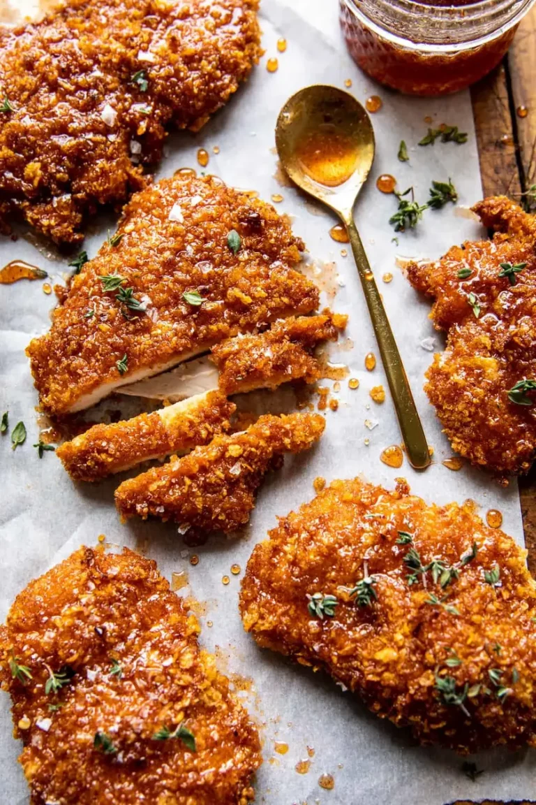 Baked Crunchy Hot Honey Chicken