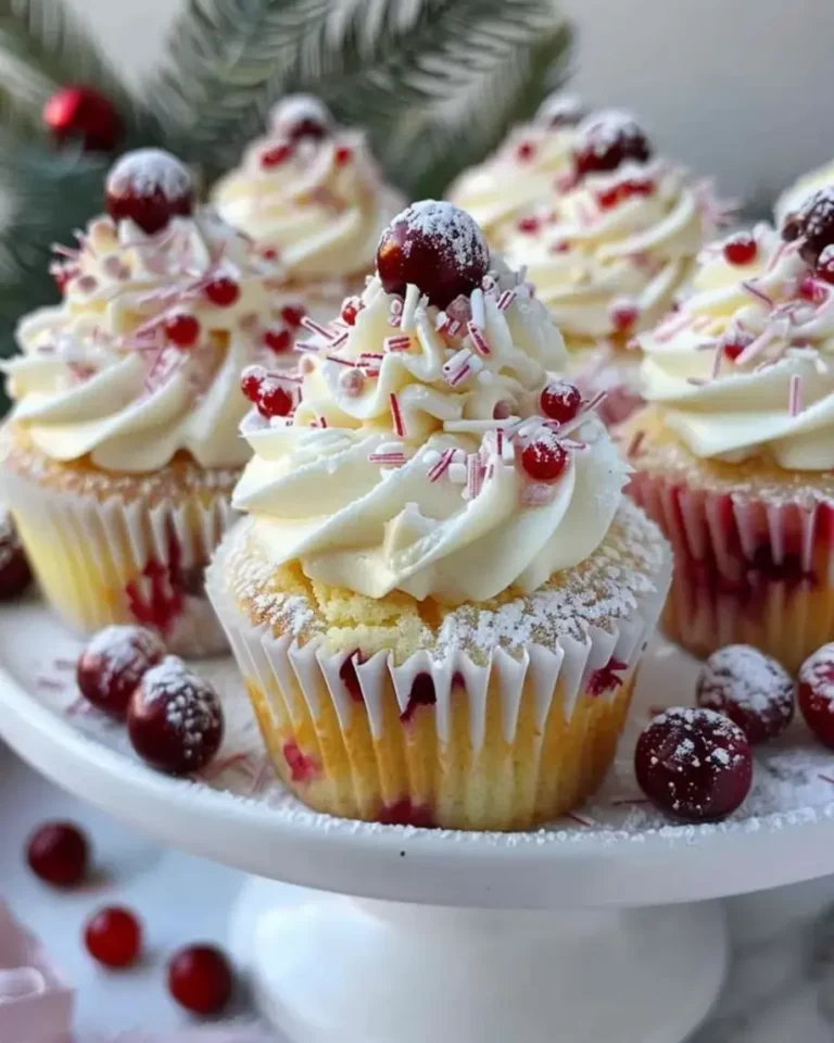 Festive Cranberry Orange White Chocolate Cupcakes Recipe