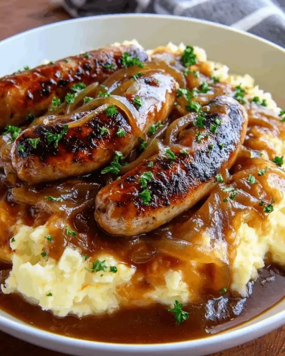 Bangers and Mash with Onion Gravy A Comfort Food Classic You Can Make at Home