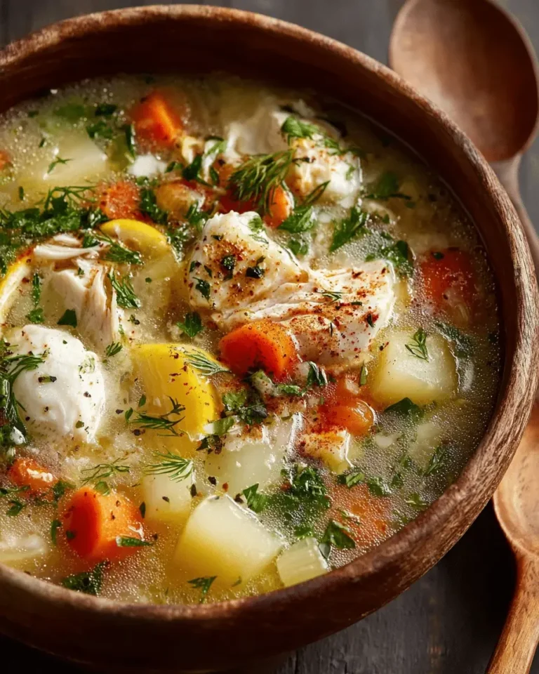 Greek Fish Soup with Egg Lemon Sauce Avgolemono