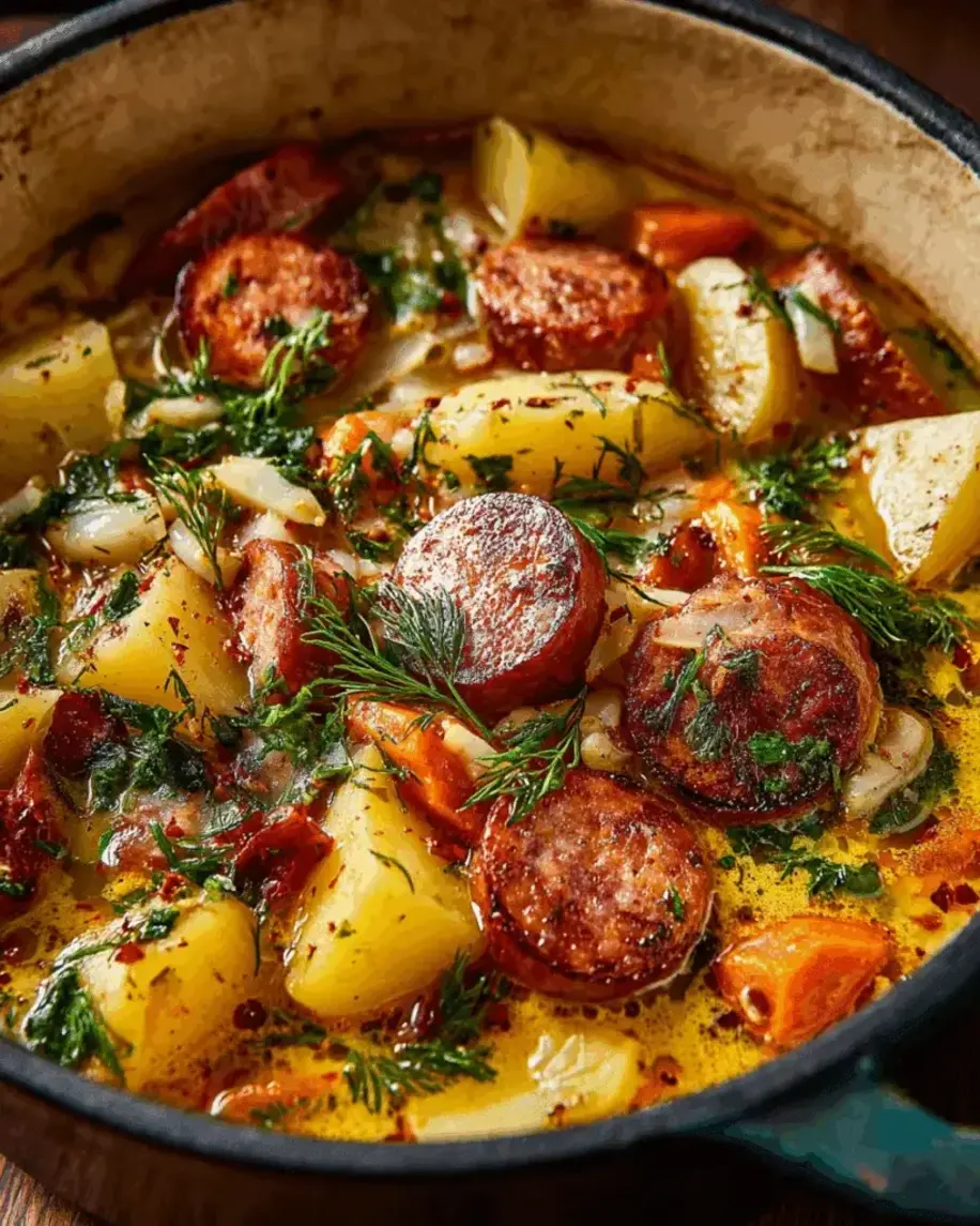 Creamy Sausage and Potato Stew A Hearty Comfort Food Recipe