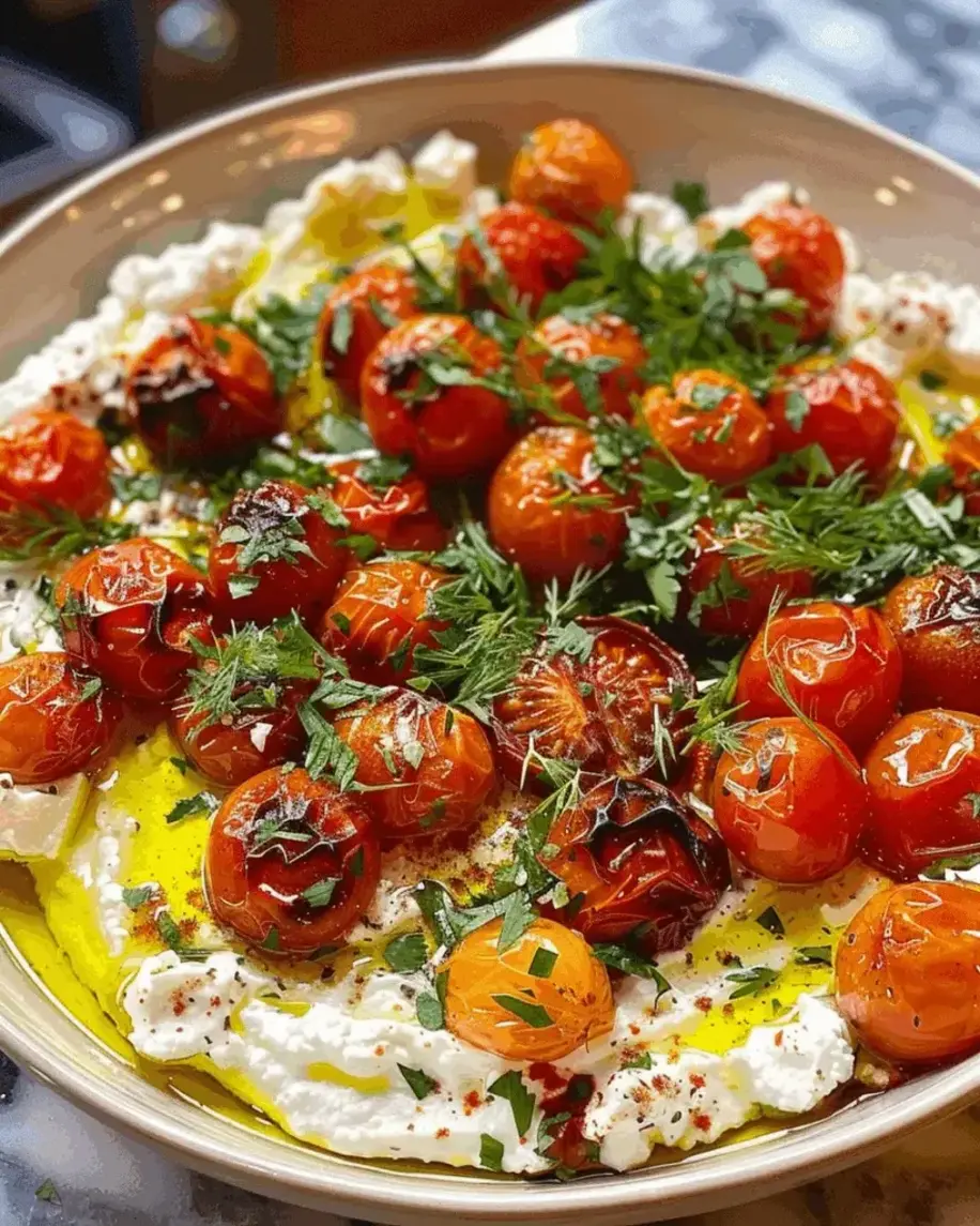 Cherry Tomato Confit with Creamy Whipped Feta A Flavorful Mediterranean Experience
