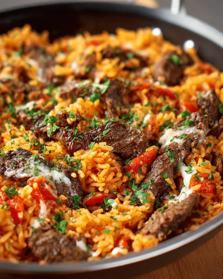 Steak with Savory Tomato Rice A Flavor Packed Meal Youll Love