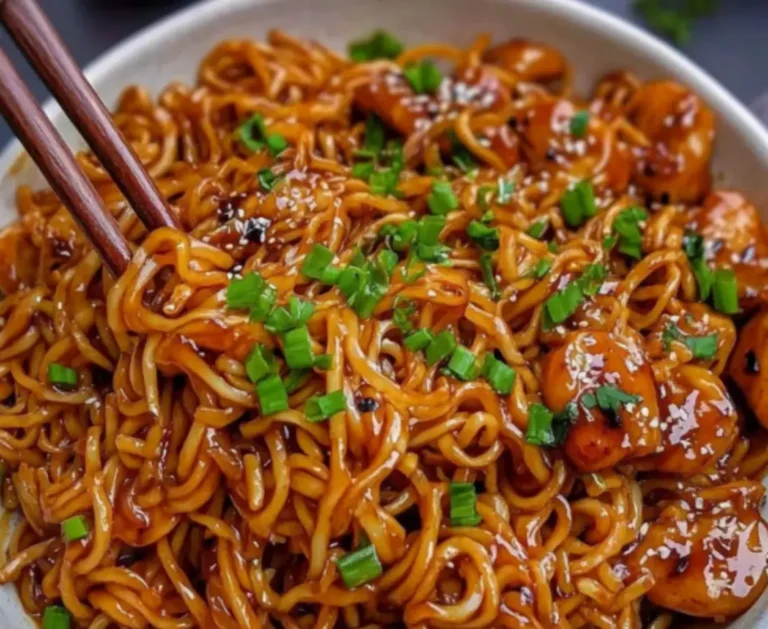 Ultimate Sticky Garlic Chicken Noodles