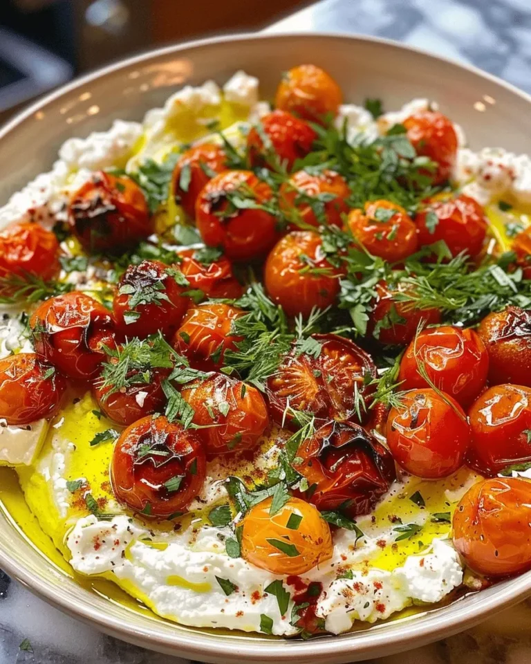 Cherry Tomato Confit with Creamy Whipped Feta A Flavorful Mediterranean Experience