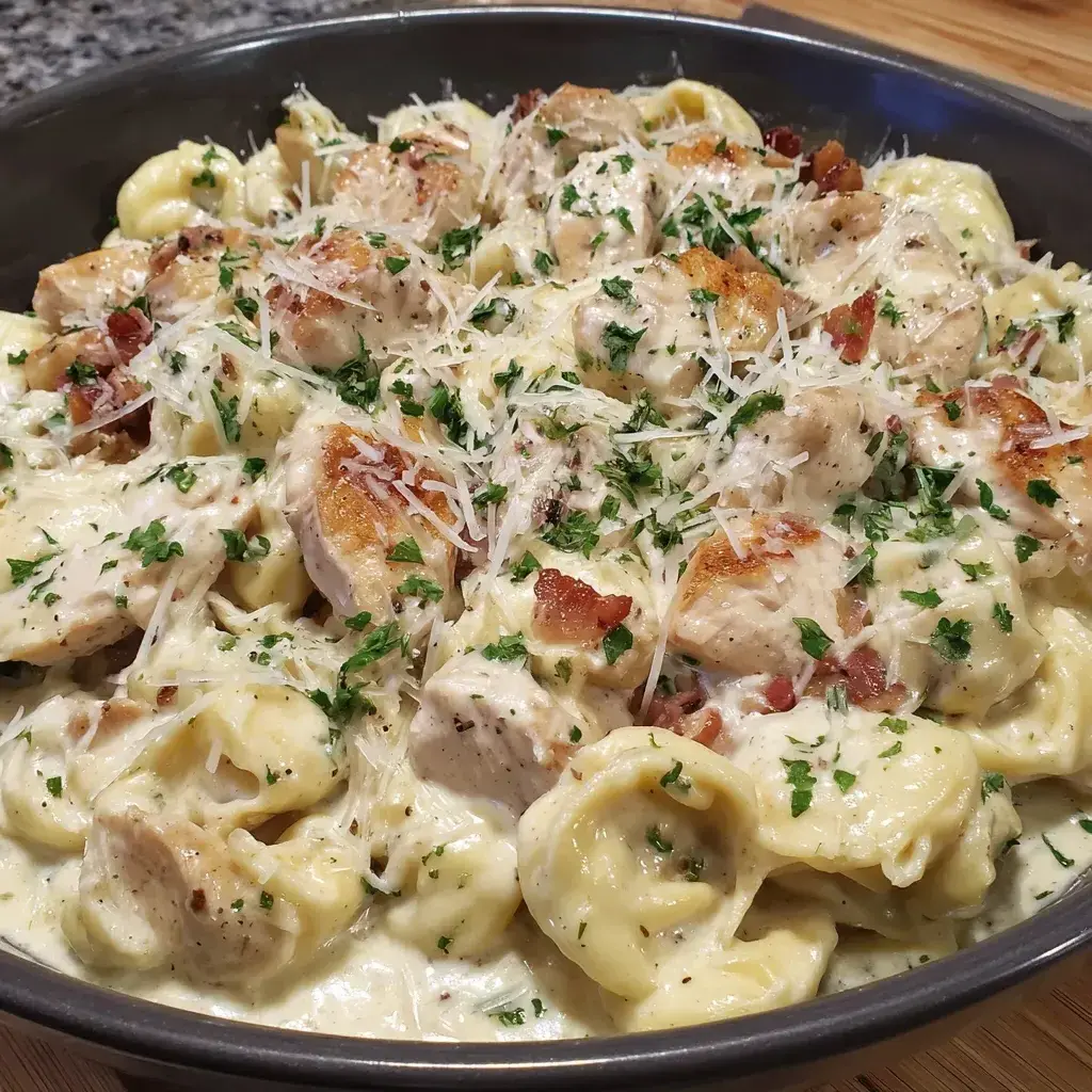 Parmesan Chicken Tortellini final dish
