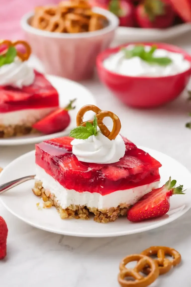 Irresistibly Crunchy Strawberry Pretzel Salad