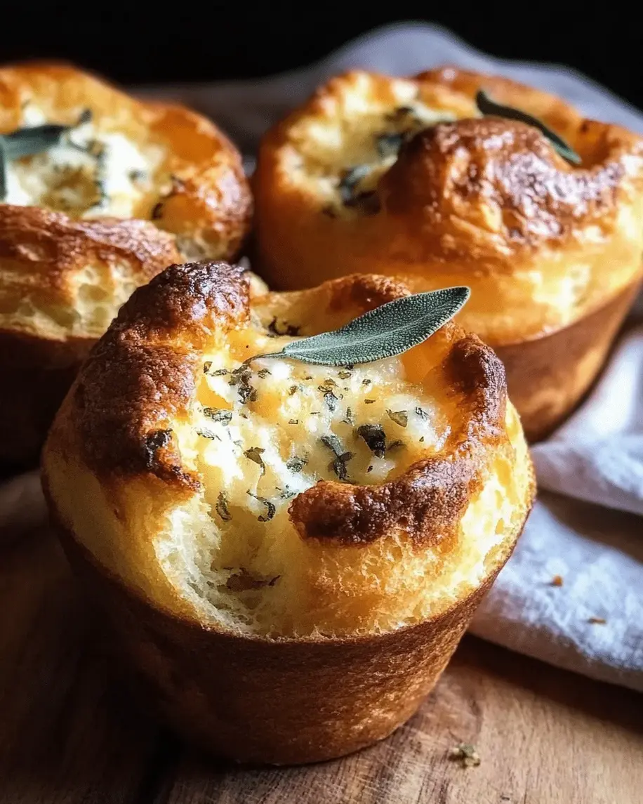 Parmesan Sage Popovers with Garlic Butter The Perfect Indulgence