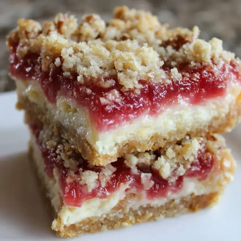 Rhubarb Cheesecake Bars