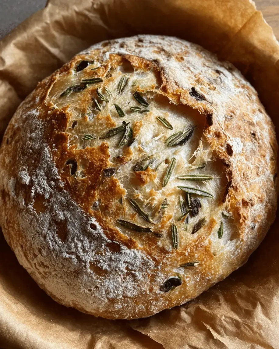 Rustic Rosemary Olive Artisan Bread A Flavorful Homemade Delight