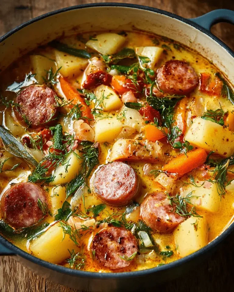 Creamy Sausage and Potato Stew A Hearty Comfort Food Recipe