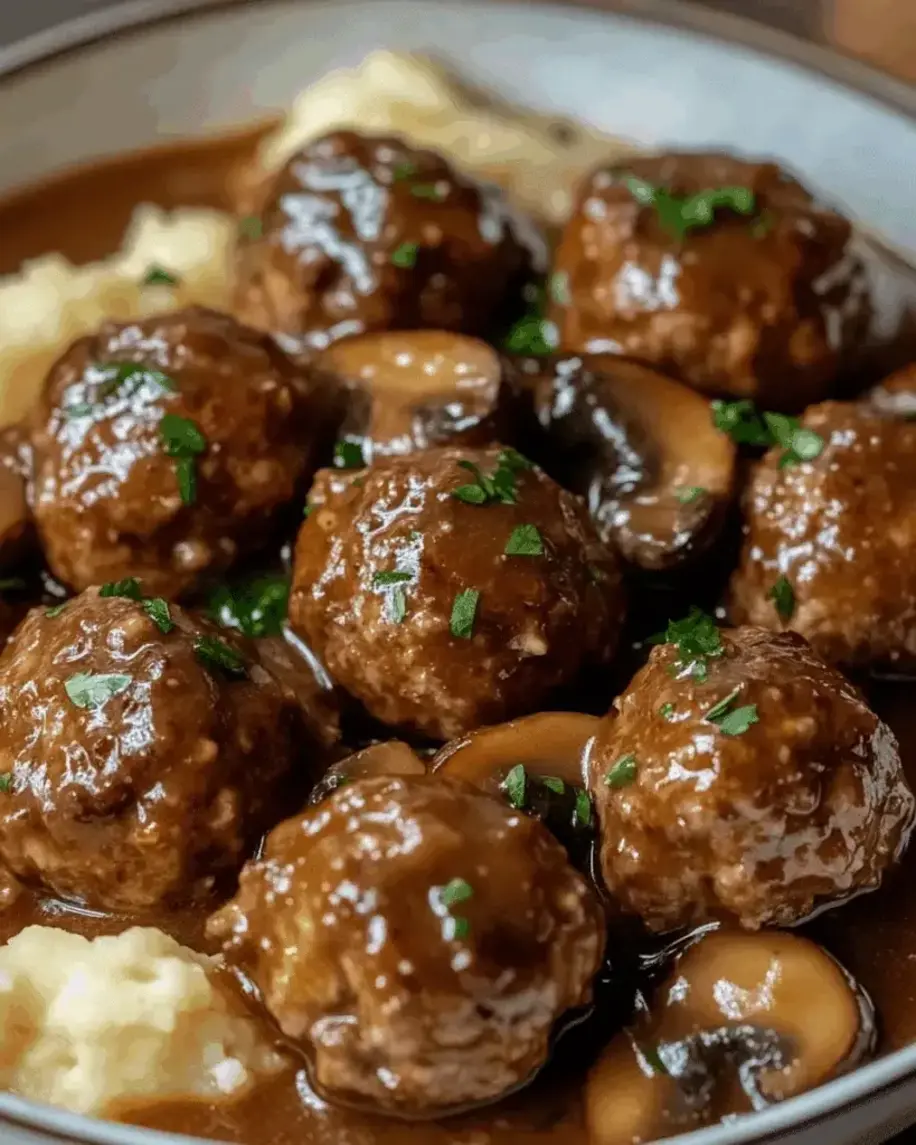 Salisbury Steak Meatballs in Rich Mushroom Gravy Comfort Food Made Easy