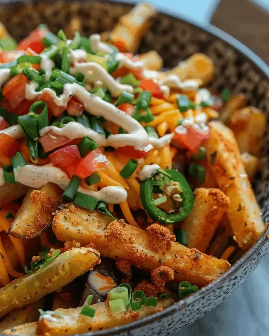 Crispy Taco Fries The Ultimate Air Fryer Nacho Fries Experience