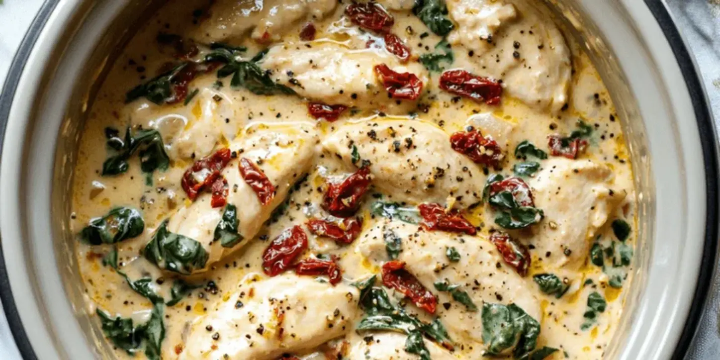 Slow Cooker Lemon Herb Chicken and Rice