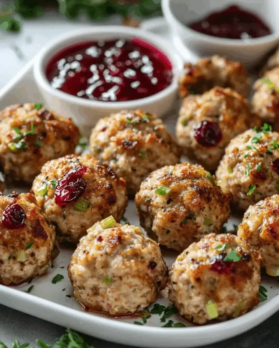 Turkey Cranberry Stuffing Meatballs A Flavorful Holiday Appetizer Everyone Will Love