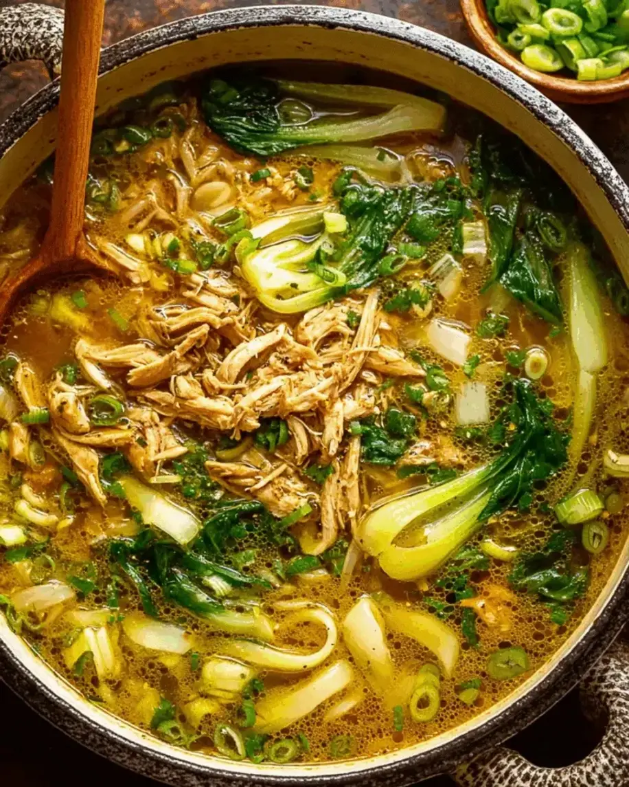 Ginger Chicken and Rice Soup with Bok Choy Your Ultimate Comfort Bowl