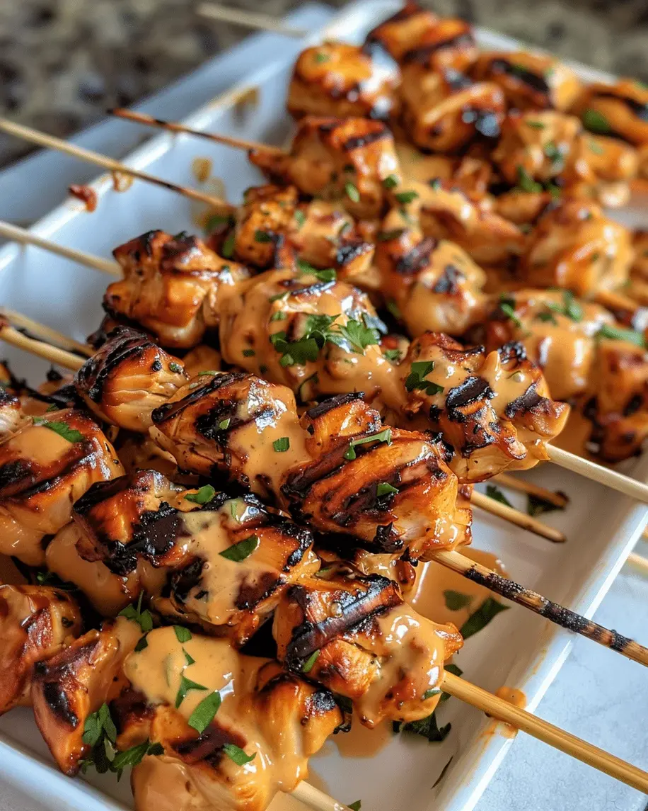 Air Fryer Bang Bang Chicken Skewers
