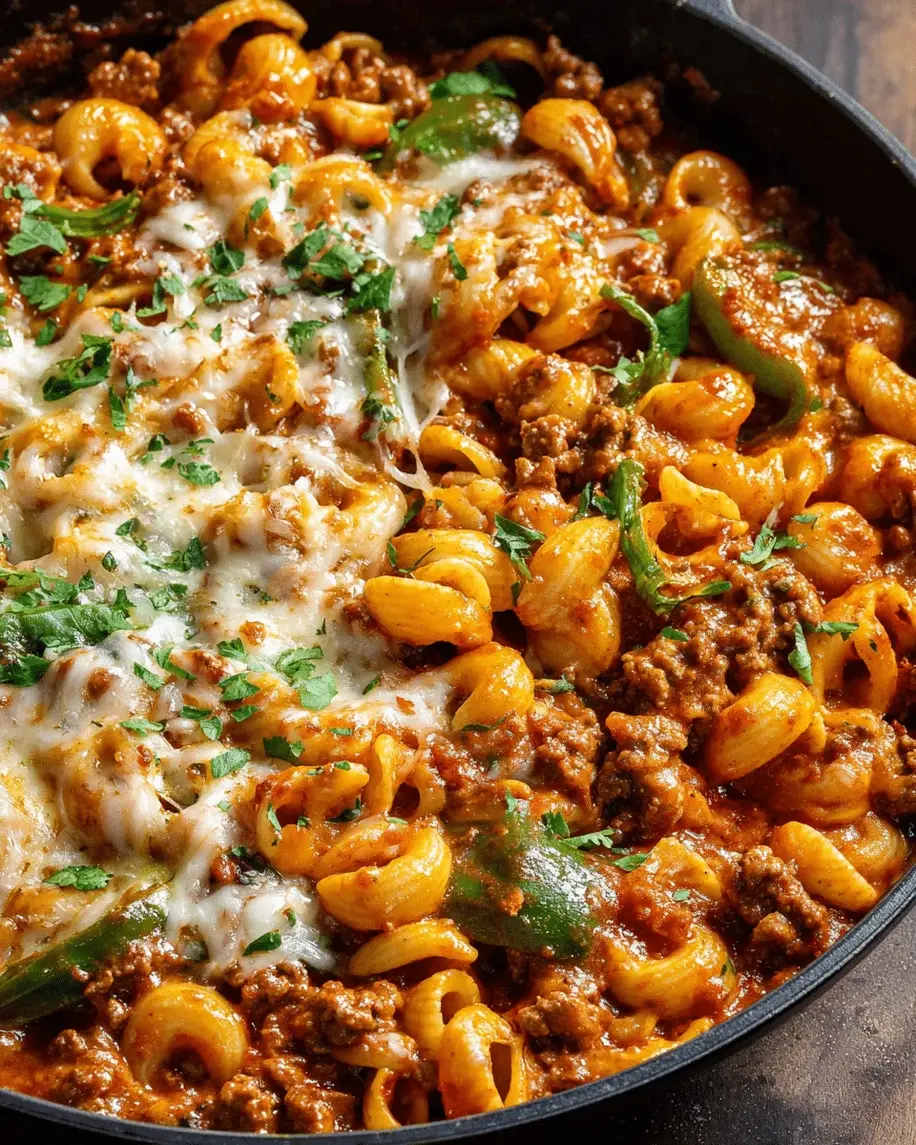 Creamy Spicy Beef Poblano Pasta Skillet A Comforting Flavor Packed Dinner